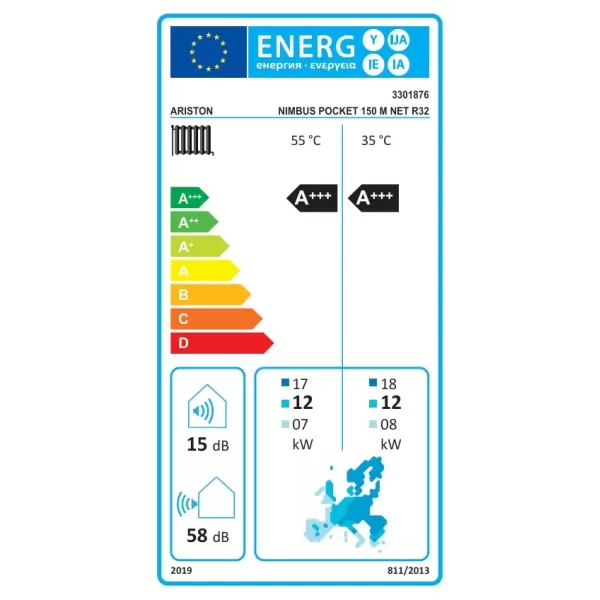 Ariston Nimbus Pocket 150 M Net R32 Αντλία Θερμότητας