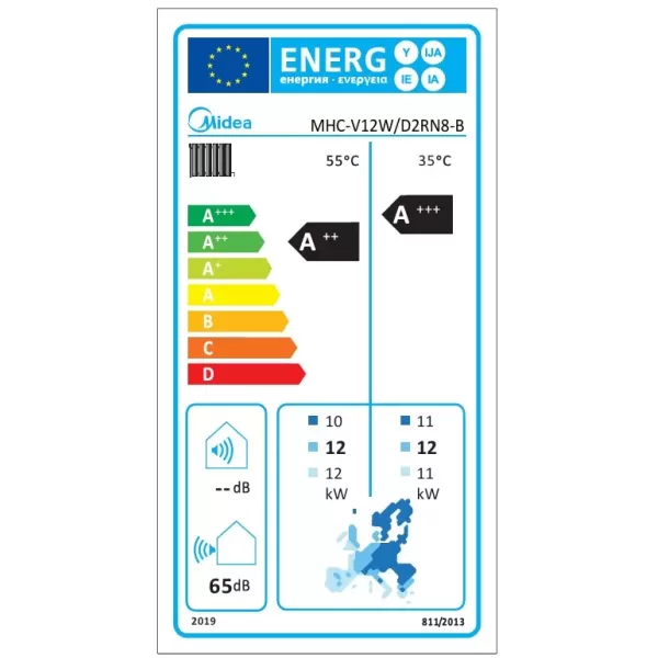 Midea M-Thermal Arctic Series MHC-V12W/D2RN8-B Αντλία θερμότητας