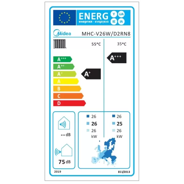 Midea M-Thermal Arctic Series MHC-V26W/D2RN8-B Αντλία θερμότητας